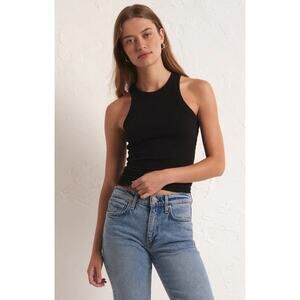 Z Supply Lily Rib Tank - Black NWT SIZE XS S M L